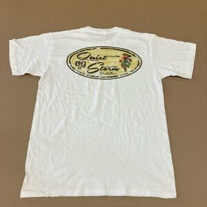 QUIET STORM Hula Girl T Shirt Mens Medium M White NEW Tee Surf Summer